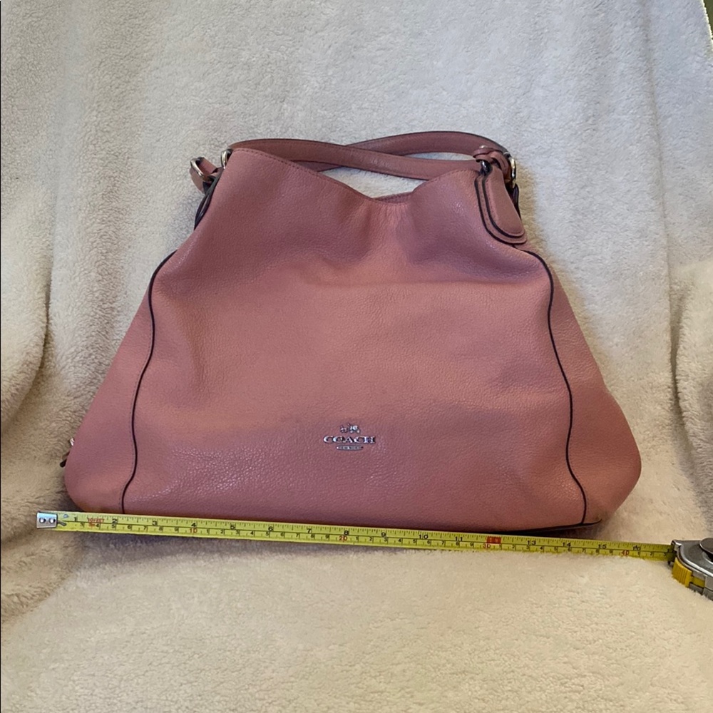 Coach Pebble Leather Pink Shoulder Bag